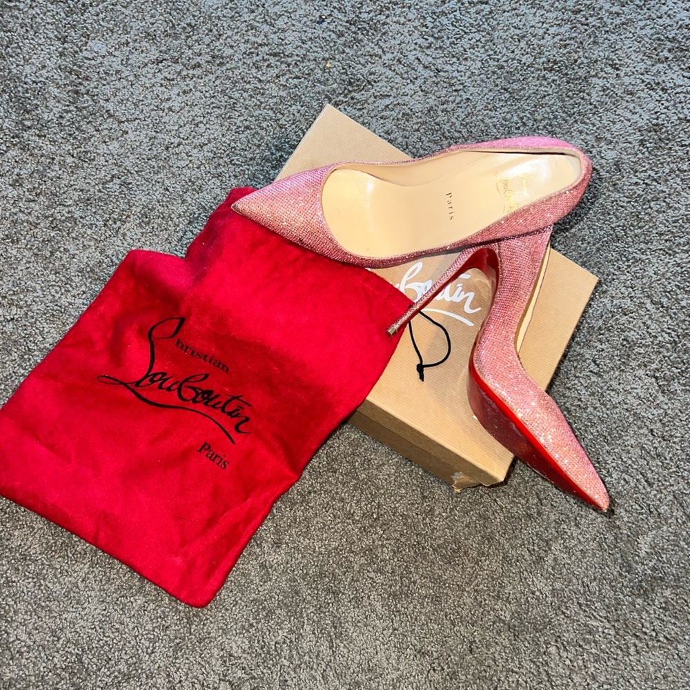 Kate 120mm Gliter Christian Louboutin: Powder Pink